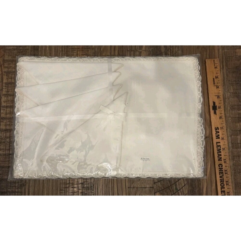NWT Place Mats And Napkins Set Of 4 All Pure Linen